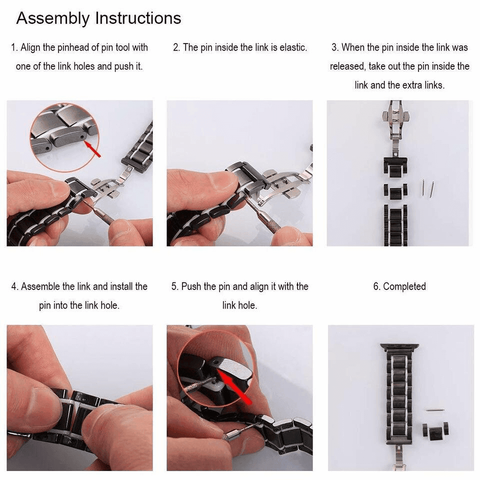 For Samsung Galaxy Watch 7 FE 6 5 4 3 Pro Active 2 Gear S2 Ceramic  Bracelet Strap Wristband For Samsung Galaxy Watch 7 FE 6 5 4 3 Pro Active 2 Gear S2 Ceramic  Bracelet Strap Wristband